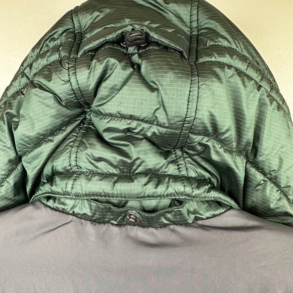 Lands' End Men's Down Wide Channel Parka Puffer Jacket Coat Green Small - Picture 9 of 16